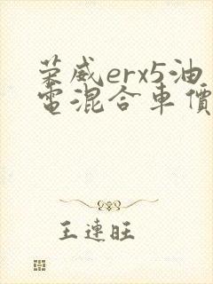 荣威erx5油电混合车价