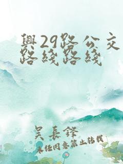 兴29路公交车路线路线 兴29路公交车路线路线
