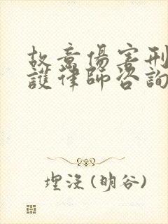 故意伤害刑事辩护律师咨询