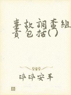事故调查组的职责包括( )
