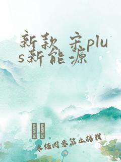 新款 宋plus新能源 新款 宋plus新能源