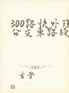 300路快外环公交车路线图