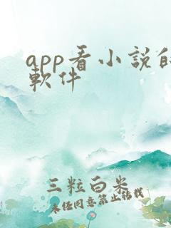 app看小说的软件