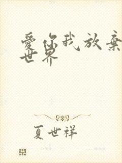 爱你我放弃了全世界