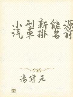 小型新能源电动汽车排名前十名