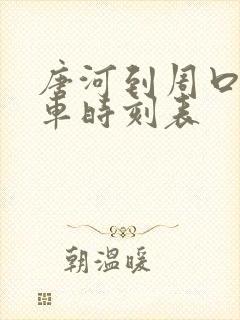 唐河到周口的汽车时刻表
