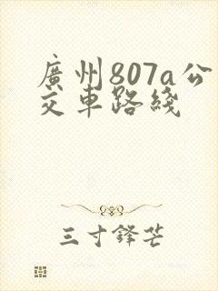 广州807a公交车路线