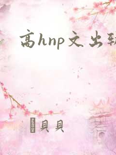 高hnp文出轨