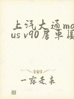 上汽大通maxus v90房车图片及售价
