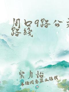 周口9路公交车路线 周口9路公交车路线