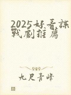2025好看谍战剧推荐