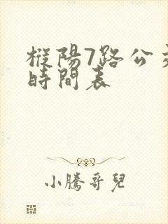 枞阳7路公交车时间表