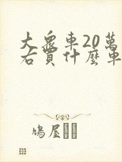 大众车20万左右买什么车