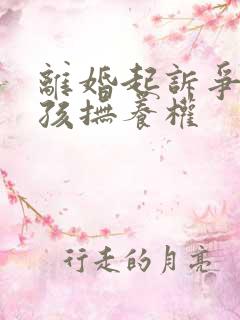 离婚起诉争取小孩抚养权