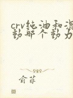 crv纯油和混动哪个动力更好