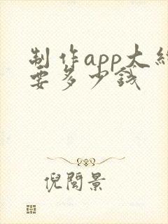 制作app大约要多少钱