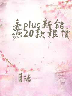 秦plus新能源20款报价