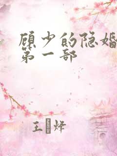 顾少的隐婚罪妻第一部