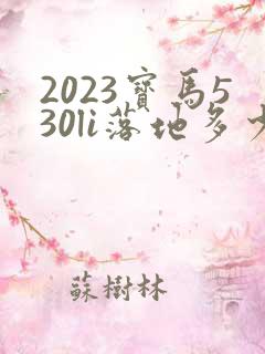 2023宝马530li落地多少钱