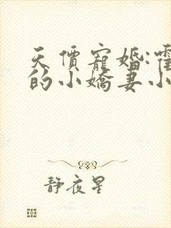 天价宠婚:霍总的小娇妻小说免费