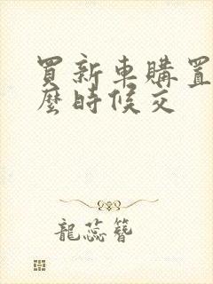 买新车购置税什么时候交