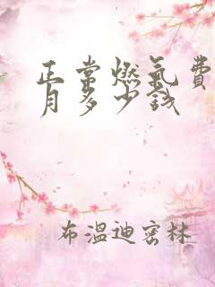 正常燃气费一个月多少钱