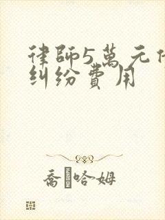 律师5万元债务纠纷费用