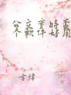 公交实时查询哪个软件好用
