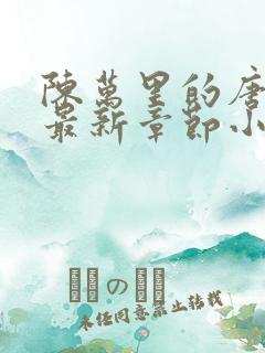 陈万里的唐嫣然最新章节小说