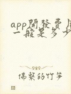 app开发费用一般是多少