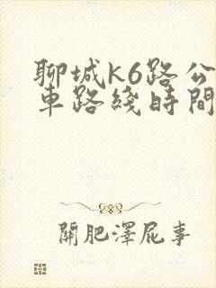 聊城k6路公交车路线时间表