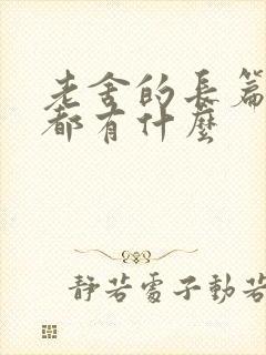 老舍的长篇小说都有什么