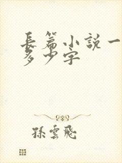 长篇小说一般是多少字