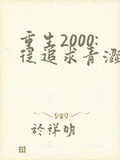 重生2000:从追求青涩校花同桌开始第二部
