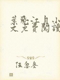 叶飞江月小说全文免费阅读