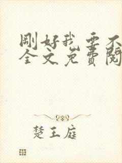 刚好我要不爱你全文免费阅读