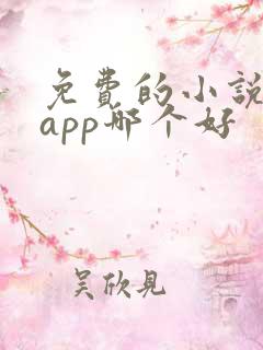 免费的小说阅读app哪个好
