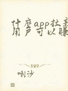 什么app拉新用户可以赚钱