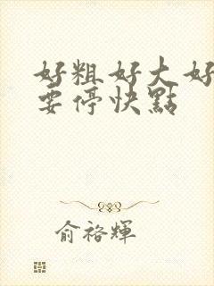 好粗好大好爽不要停快点