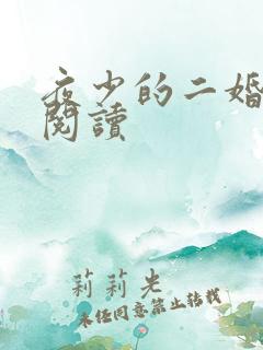 夜少的二婚新妻阅读
