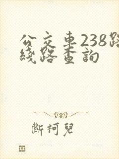 公交车238路线路查询
