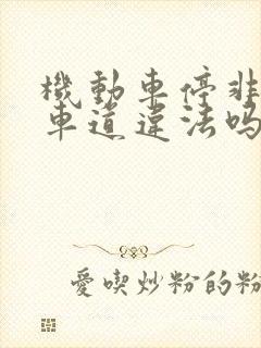 机动车停非机动车道违法吗