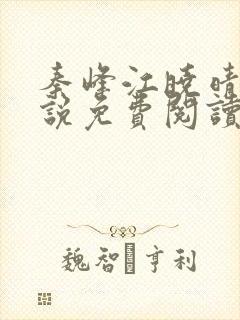 秦峰江晓晴的小说免费阅读无弹窗