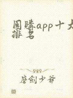 团购app十大排名