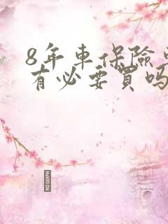 8年车保险车损有必要买吗