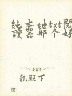 纯本地txt阅读器哪个好