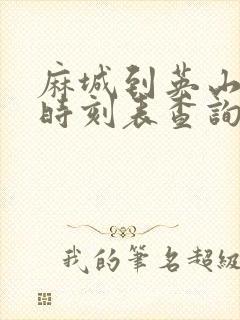 麻城到英山汽车时刻表查询