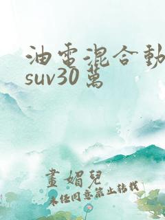 油电混合动力车suv30万