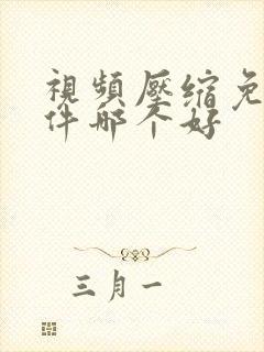 视频压缩免费软件哪个好