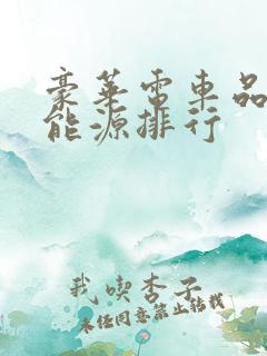 豪华电车品牌新能源排行